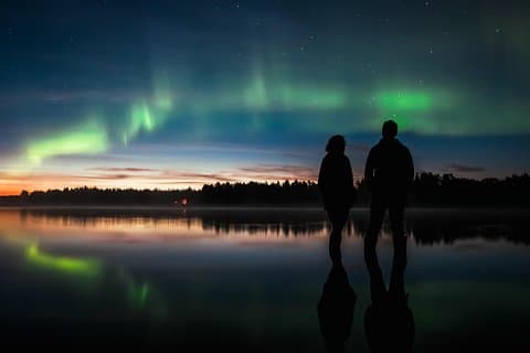 Autumn Aurora Borealis Picnic in Rovaniemi