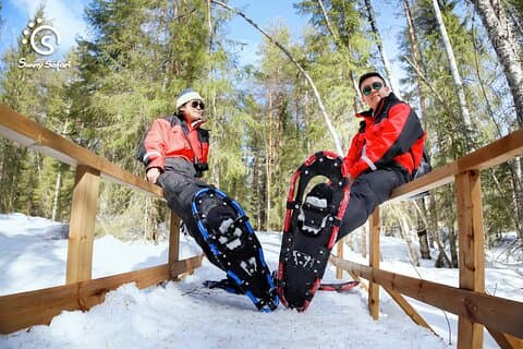Snowshoeing in Lapland Wilderness