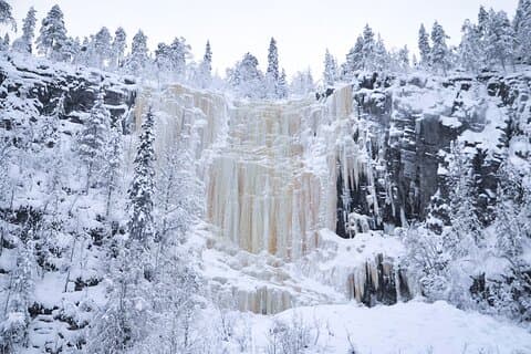 Frozen Waterfalls in Korouoma