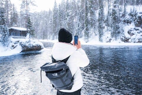Photographing the landscape at Oulanka National Park
