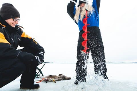 4 Hour Snowmobile Safari with Ice Fishing in Levi