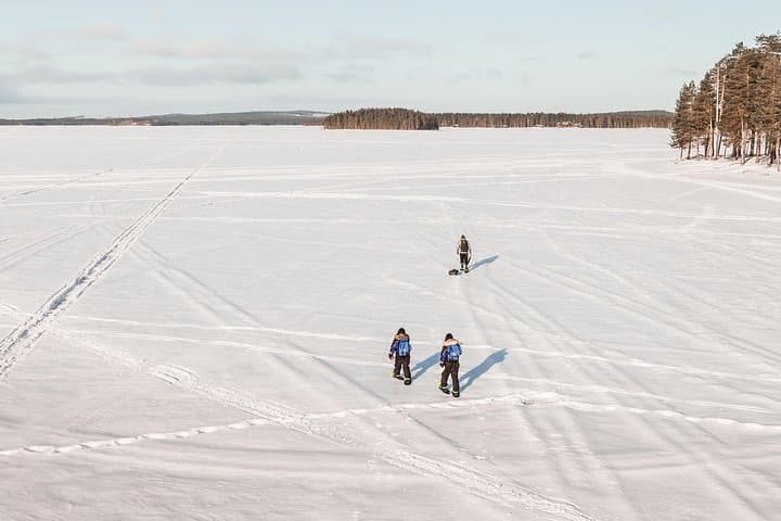 Making our way over the lake