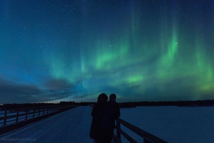 Northern lights hunting with car