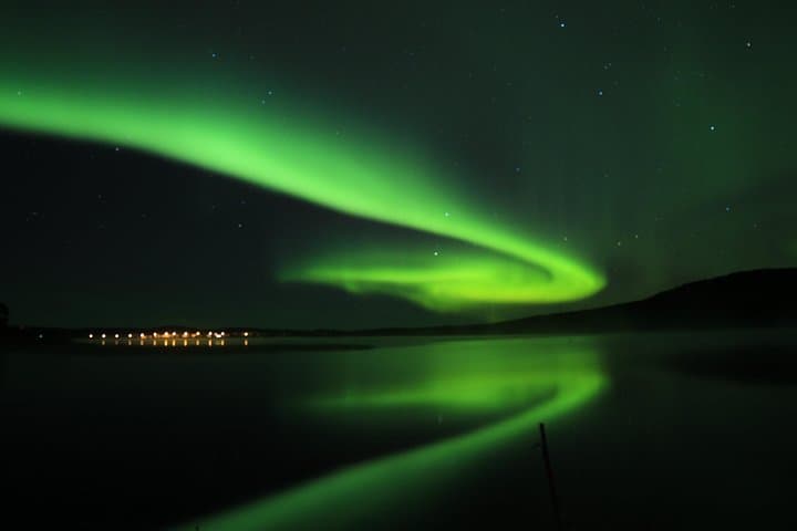 Northern lights hunting with car