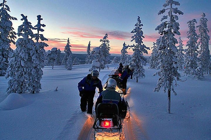 3-h Northern Light Safari by Snowmobiles From Levi