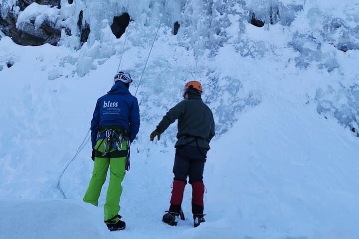 Guided Ice Climbing Activity in Pyhä