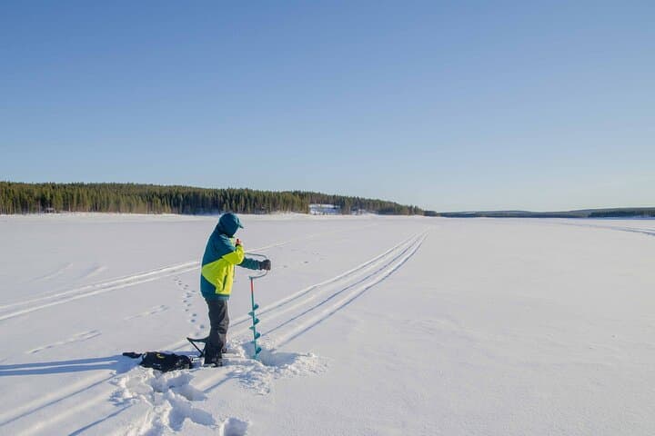 First Ice Fishing Experience in Rovaniemi