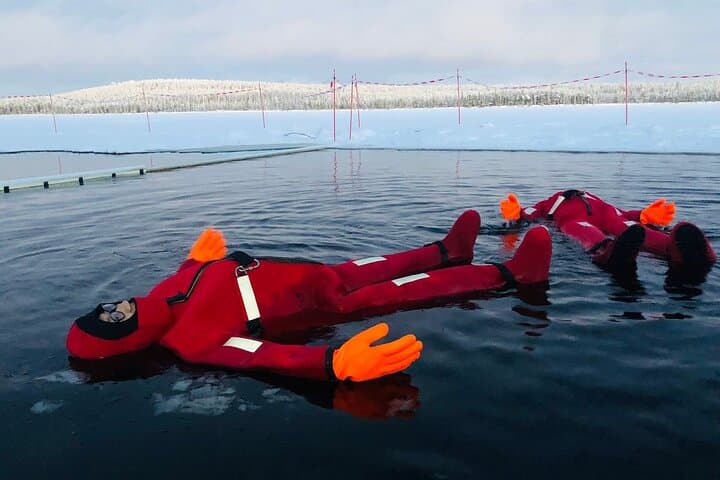 Arctic Day with Ice Fishing and Floating