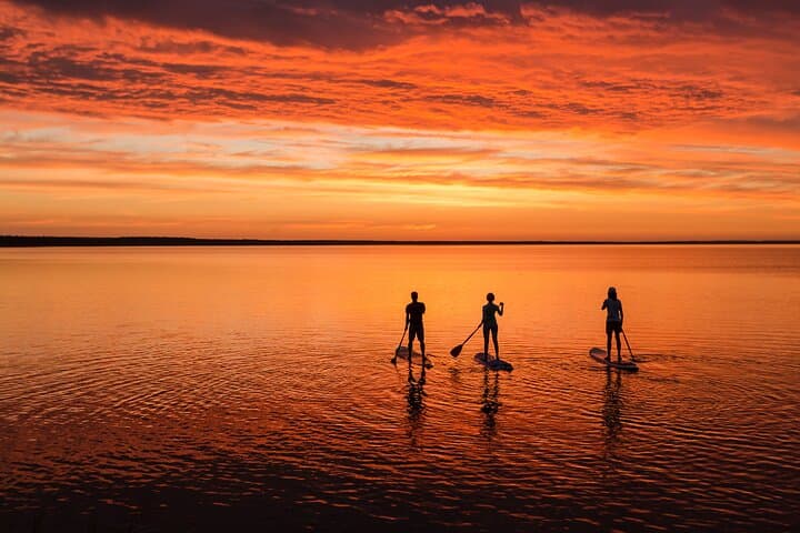 Surfing under Midnight Sun (SUP)