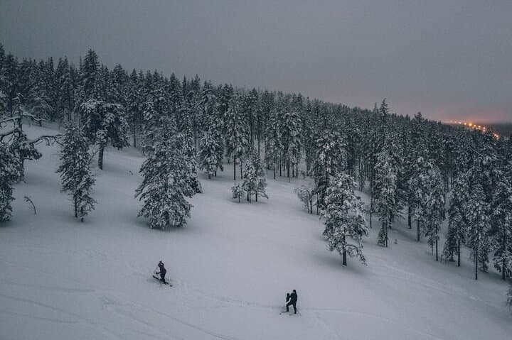 Private Northern Lights Tour With Skis Or Snowshoes in Pyhä