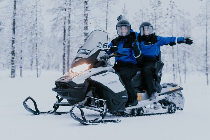 Ice Fishing by Snowmobile in Levi