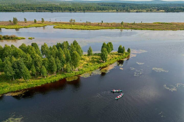 Canoe Down The River Trip in Lapland from Rovaniemi