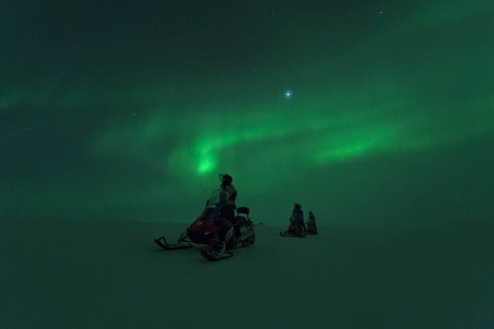 3-h Northern Light Safari by Snowmobiles From Levi