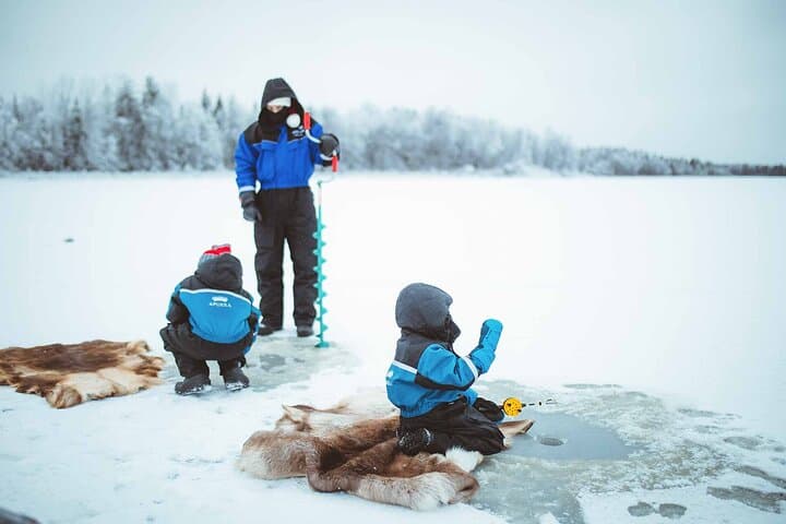 Ice Fishing Like a Finn in Rovaniemi, Apukka Resort