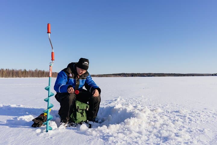 Ice Fishing Like a Finn in Rovaniemi, Apukka Resort