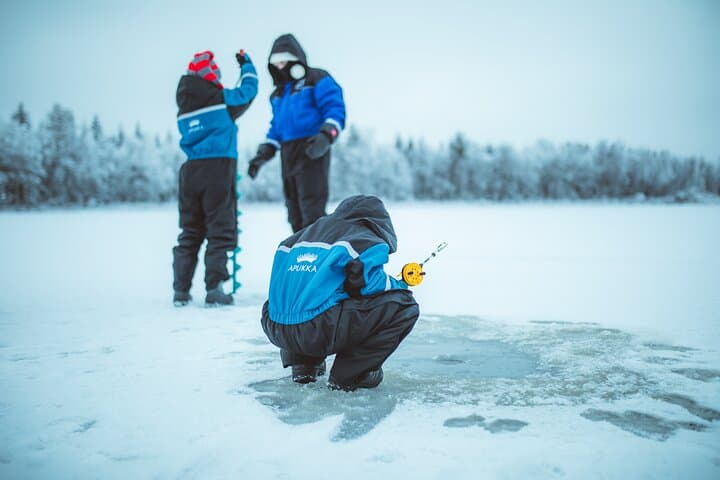 Ice Fishing Like a Finn in Rovaniemi, Apukka Resort