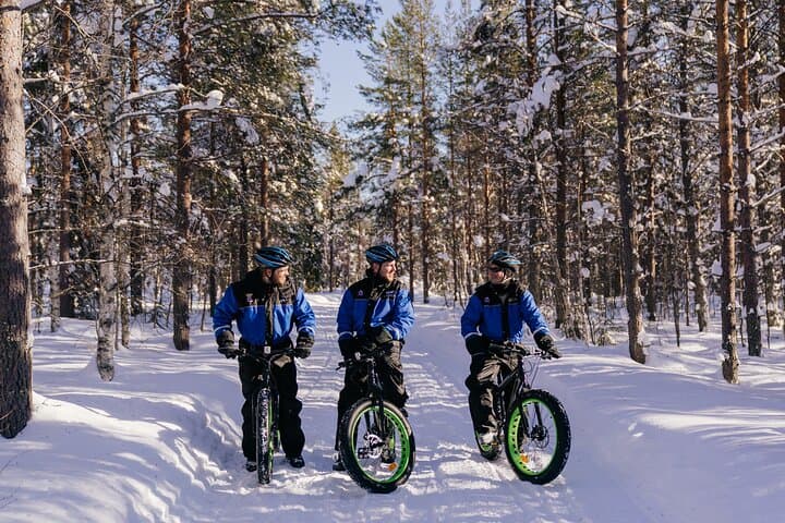 Winter eFatbike Tour in Snowy Forest in Rovaniemi Apukka Resort