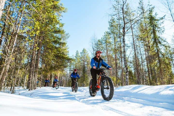 Winter eFatbike Tour in Snowy Forest in Rovaniemi Apukka Resort