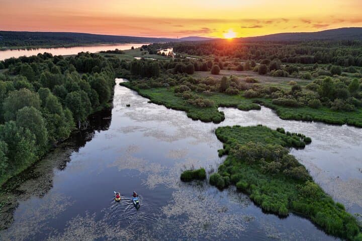 Canoe Down The River Trip in Lapland from Rovaniemi
