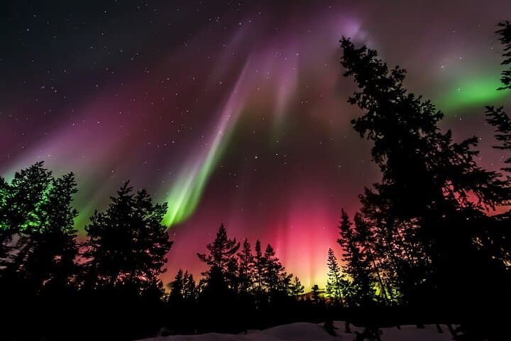Northern Lights Hunt from Rovaniemi with Folk Tales and Snacks over Campfire