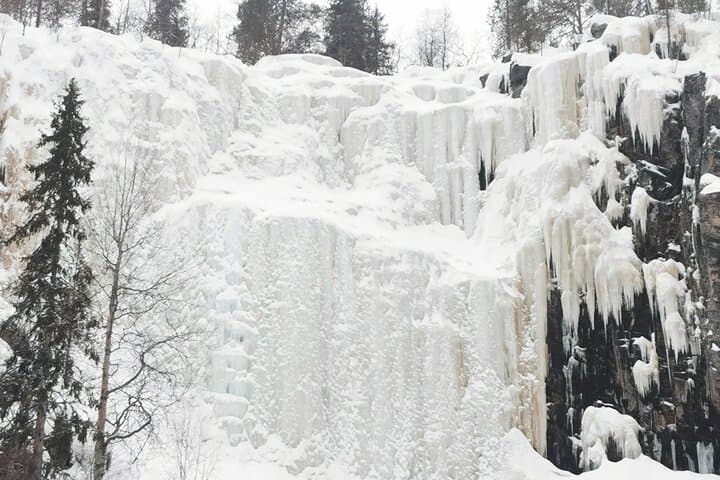 Largest Frozen Waterfalls in Rovaniemi