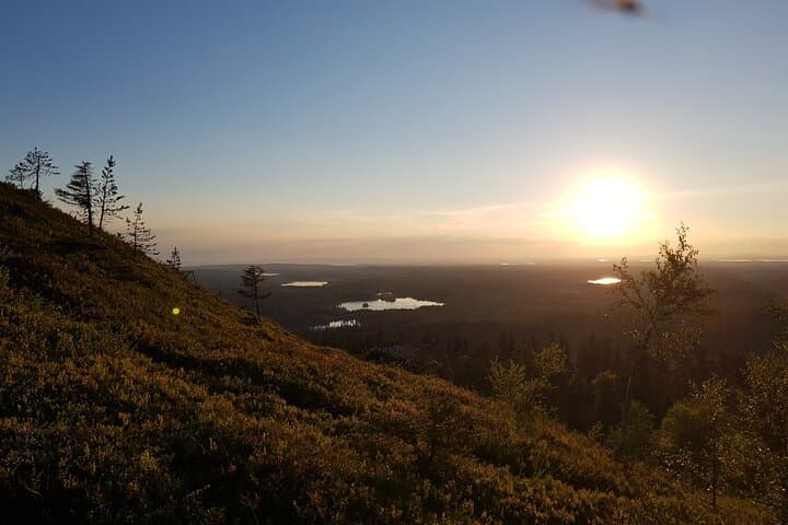 Walking in the Midnight Sun in Riisitunturi National Park
