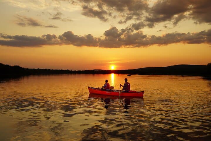 Canoe Tour under the Midnight Sun & Sunset from Rovaniemi