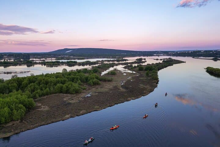 Canoe Tour under the Midnight Sun & Sunset from Rovaniemi
