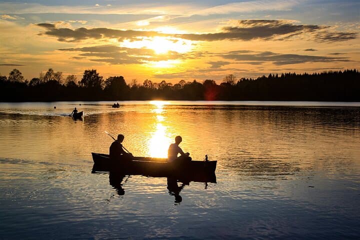 Canoeing under the Midnight Sun in Rovaniemi