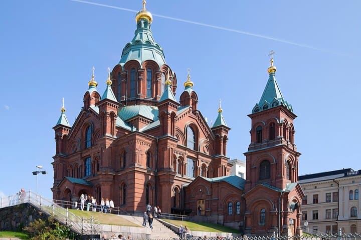 Uspenski Cathedral is Helsinki’s striking red-brick Eastern Orthodox church, known for its golden domes and hilltop views. It’s the largest Orthodox cathedral in Western Europe.