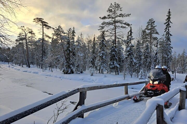 Full-Day Snowmobile Adventure with Open-Fire Lunch (Private)