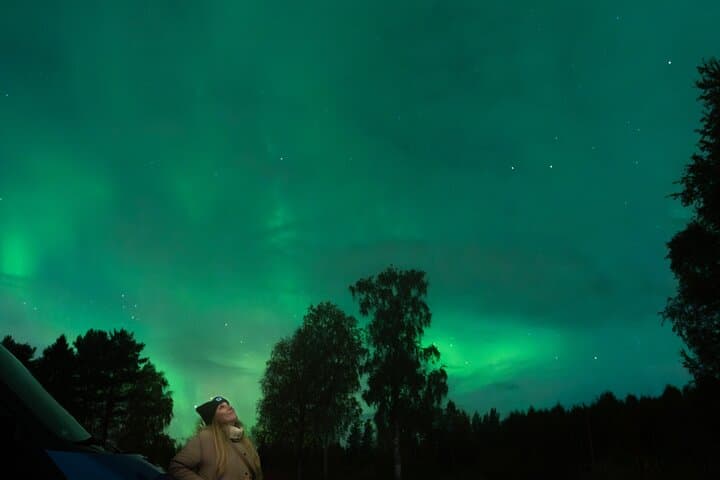 Coffee under Northern Lights and Photo Rovaniemi