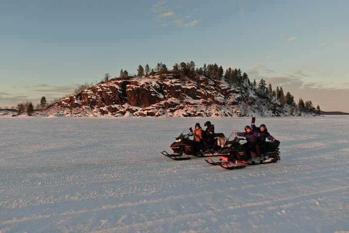 Mini Snowmobile Expedition in Wild Lapland