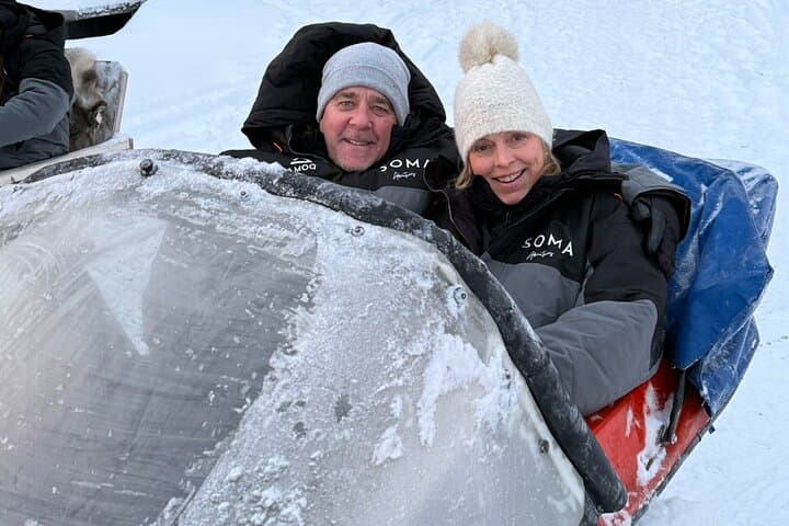 Reindeer Husbandry with Snowmobile Sleigh Ride and Cabin Lunch
