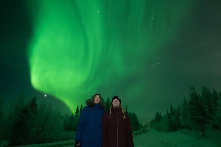 Coffee under Northern Lights and Photo Rovaniemi