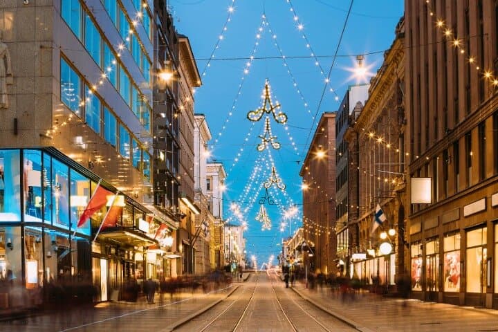 Helsinki Christmas Lights Self Guided Walking Tour with an APP