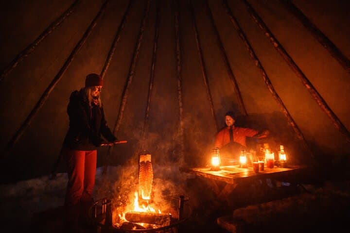 Evening Ice Fishing at Niesikivalo Arctic Night Experience 4h