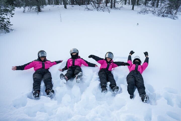 Family Snowmobile Safari in Rovaniemi in small group