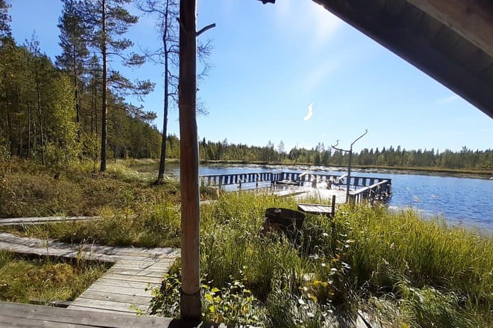 24hour Survival in Lapland Forest Sauna Hot tube and Lunch