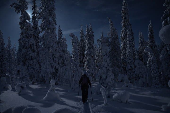 Night Skiing Experience in Ylläs under the Arctic Sky
