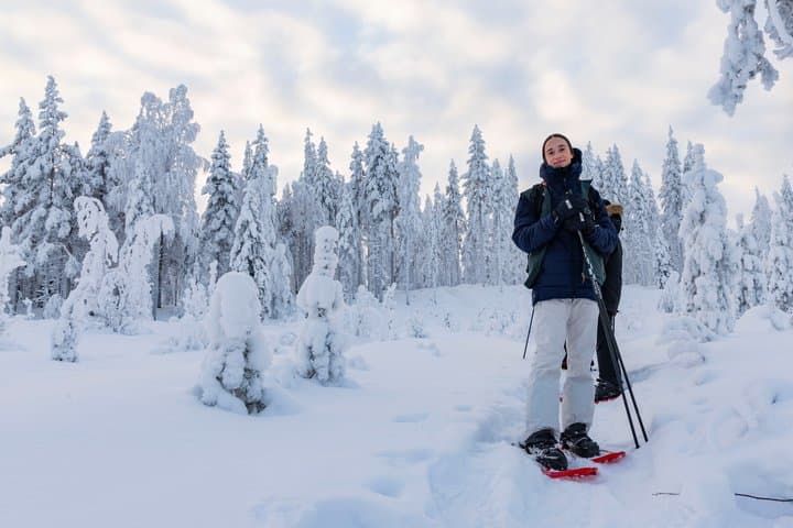 Snowshoe Trip for Ice Fishing - Saariselkä