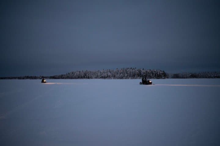 Small Group Pure Snowmobile Night Experience