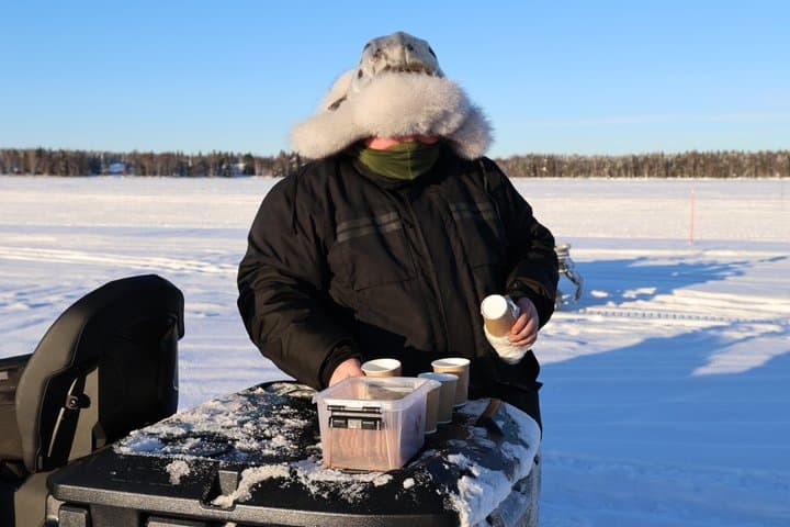 Snowmobile and Ice Fishing Experience