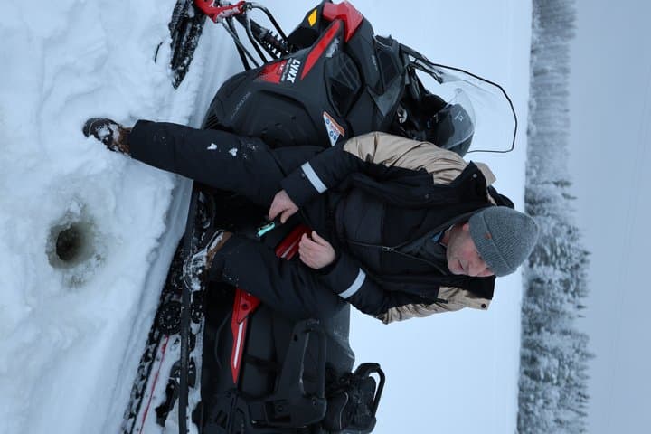 Snowmobile and Ice Fishing Experience