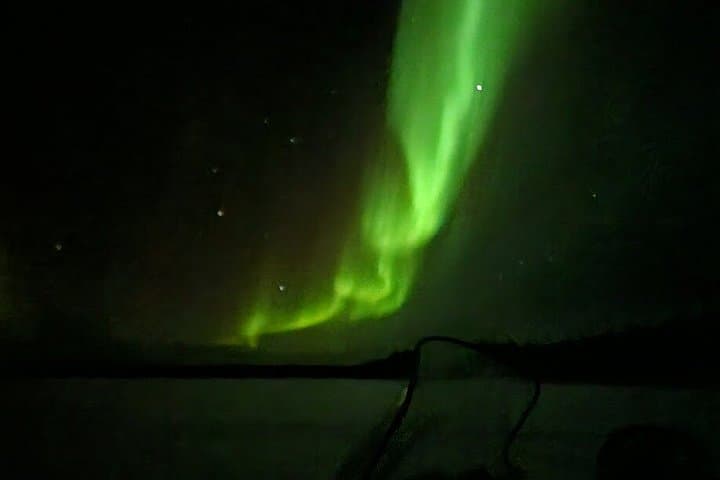 Aurora Borealis on Lake Inari Snowmobile Night Tour