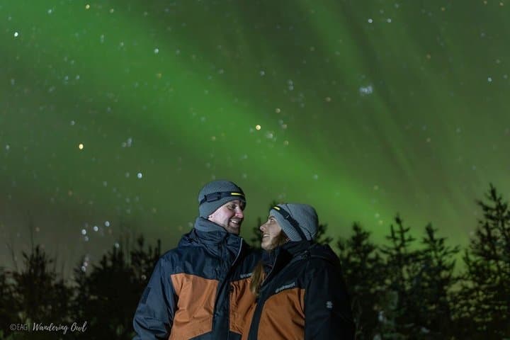 Aurora Walk on Snowshoes in the Finnish Wilderness