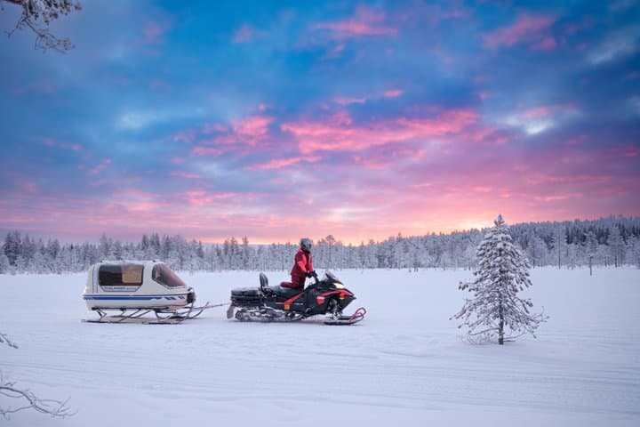 Sunset Snowmobile Safari in Rovaniemi