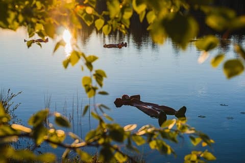 Summer Day or Night Floating in Rovaniemi