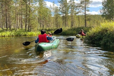 Whitewater packrafting in river Juutua