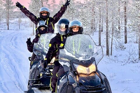 Snowmobiling on the uncrowded trails